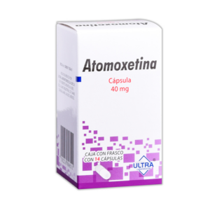 Atomoxetina capsula 40mg, frasco 14 capsulas.