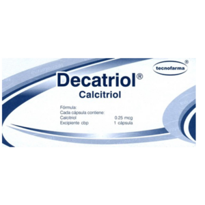 Decatriol (calcitriol) capsula 0.25mg, caja 50 capsulas.