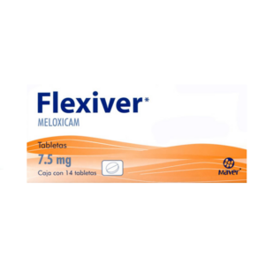 Flexiver (meloxicam) tableta 7.5mg, caja 14 tabletas.