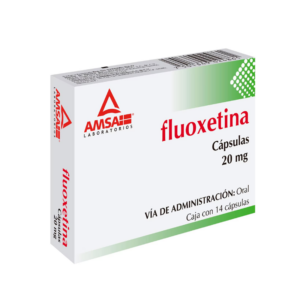 Fluoxetina capsulas de 20mg, caja c/14 capsulas.