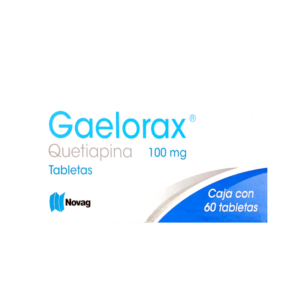 Gaelorax (quetiapina) tableta 100mg, caja 60 tabletas.