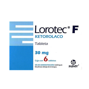 Lorotec (ketorolaco) tableta 30mg, caja 6 tabletas.
