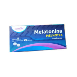 Melnotrex (melatonina) tableta subling 5mg, caja 20 tabletas.