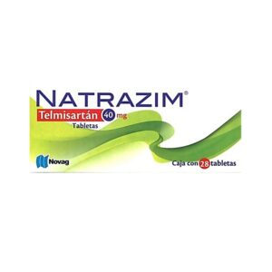 Natrazim (telmisartan) tableta 40mg, caja 28 tabletas.