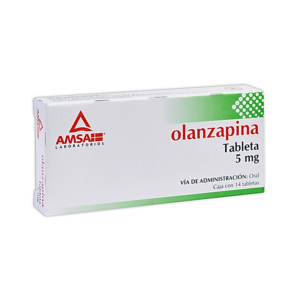 Olanzapina tableta 5mg, caja c/14 tabletas.