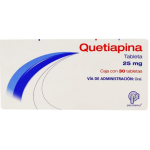 Quetiapina tableta de 25mg, caja c/30 tabletas