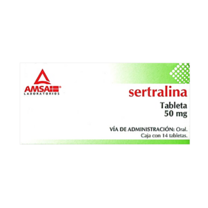 Sertralina tableta 50mg, caja 14 tabletas