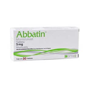 Abbatin (Montelukast) tableta 5mg, caja 30 tabletas.