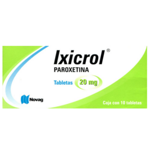 Ixcrol (paroxetina) tableta 20mg, caja 10 tabletas.