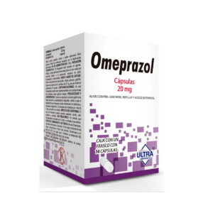 Omeprazol capsula 20mg, caja 14 capsulas.