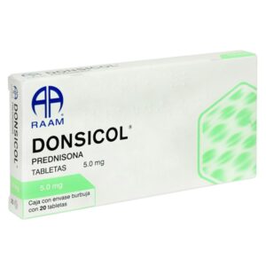 Donsicol (prednisona) tableta 5mg, caja 20 tabletas.