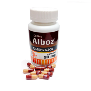 Alboz (omeprazol capsula 20mg, frasco 60 capsulas.