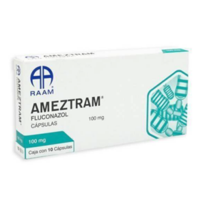 Ameztramm (fluconazol) capsula 100mg, caja 10 capsulas.