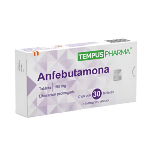 Anfebutamona tableta 150mg, caja 30 tabletas.