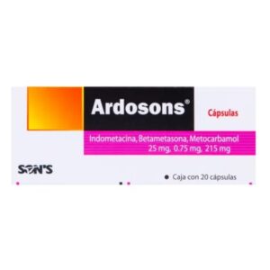 Ardosons (indometacina/betametasona/metocarbamol) caja 20 c?psulas.