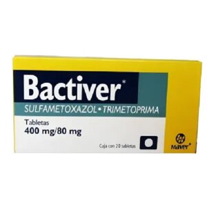 Bactiver (sulfametoxazol/trimetoprim) tableta 400mg/80mg, caja 20 tabletas.