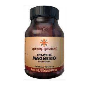 Citrato de magnesio capsula 500mg, frasco 45 capsulas.