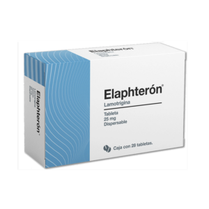 Elaphteron (lamotrigina) tableta 100mg, caja 28 tabletas