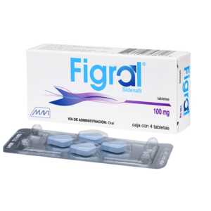 Figral (sildenafil) tableta 100mg, caja 4 tabletas.