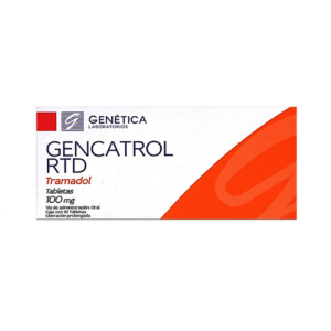 Gentracol (tramadol) tableta 100mg, caja 10 tabletas.