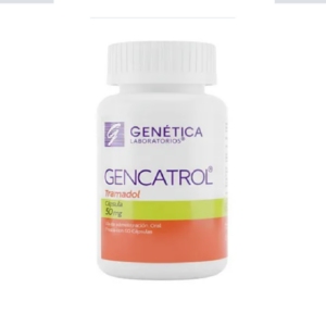 Gencatrol (tramadol) capsula 50mg, frasco 60 capsulas.