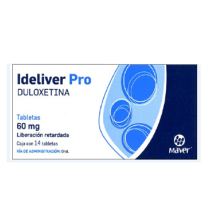 Ideliverpro (duloxetina) capsula 60mg, caja 14 capsulas.