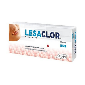 Lesaclor (aciclovir) crema 5% (0.050g), tubo 5g.