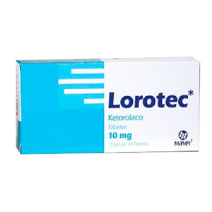 Lorotec (ketorolaco) tableta 10mg, caja 10 tabletas.