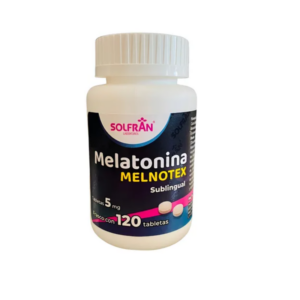 Melnotex (melatonina) tableta subling 5mg, frasco 120 tabletas.
