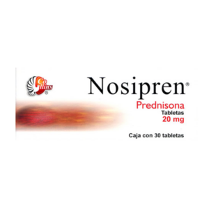 Nosipren (prednisona) tableta 20mg, caja 30 tabletas.