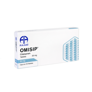 Omisip (citalopram) tableta 20mg, caja 14 tabletas.
