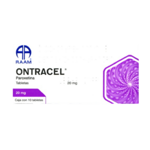 Ontracel (paroxetina) tableta 20mg, caja 10 tabletas.