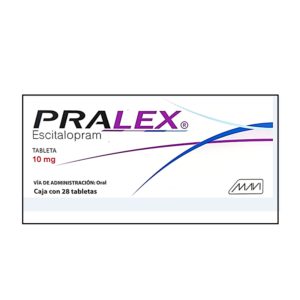 Pralex (escitalopram) tableta 10mg, caja 28 tabletas.