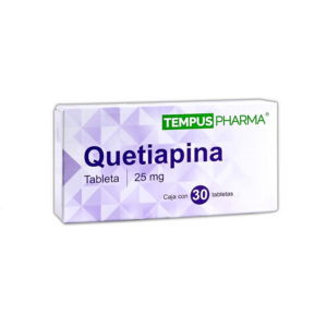 Quetiapina tableta 25mg, caja 30 tabletas.