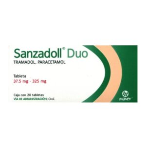 Sanzadoll Duo (tramadol/paracetamol) tableta 37.5mg/325mg, caja 20 tabletas.