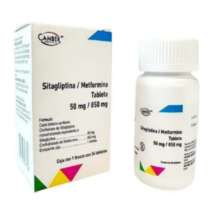 Sitagliptina/metformina tableta 50mg/850mg, frasco 56 tabletas.