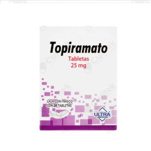 Topiramato tableta 25mg, frasco 20 tabletas.