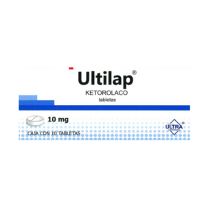 Ultilap (ketorolaco) tableta 10mg, caja 10 tabletas.