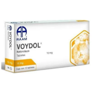 Voydol (ketorolaco) tableta 10mg, caja 10 tabletas.