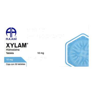 Xylam (hidroxizina) tableta 10mg, caja 30 tabletas.