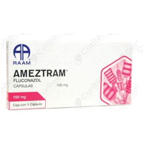 Ameztram (fluconazol) capsula 150mg, caja 1 capsula.