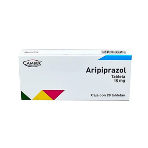 Aripiprazol tableta 15mg, caja 20 tabletas.