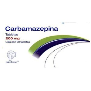 Carbamazepina tableta 200mg, caja 20 tabletas.