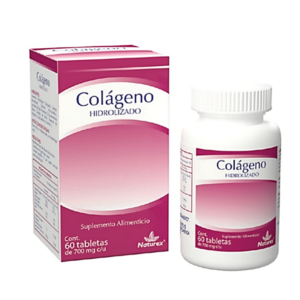 Colageno hidrolizado tableta 700mg, frasco 60 tabletas.