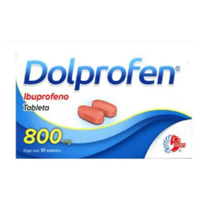 Doloprofen (ibuprofeno) tableta 800mg, caja 10 tabletas.