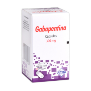 Gabapentina capsula 300mg, frasco 30 capsulas.