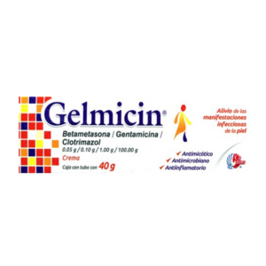 Gelmicin (betametasona/gentamicina/clotrimazol) crema, tubo 40g.
