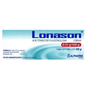 Lonason (acetenido de fluocinolona) crema 1% (0.1g/100g), tubo 40g.