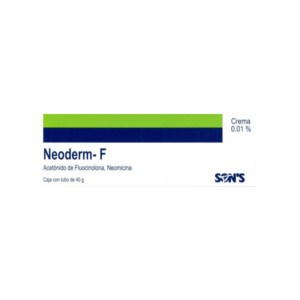 Neoderm-F (acetenido de fluocinolona/neomicina) crema 0.01%, tubo 40g.