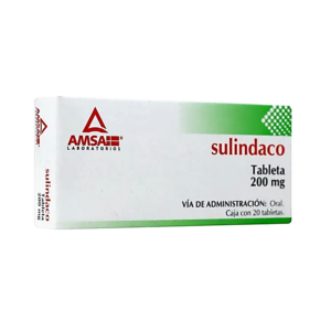 Sulindaco tableta 20mg, caja 20 tabletas.